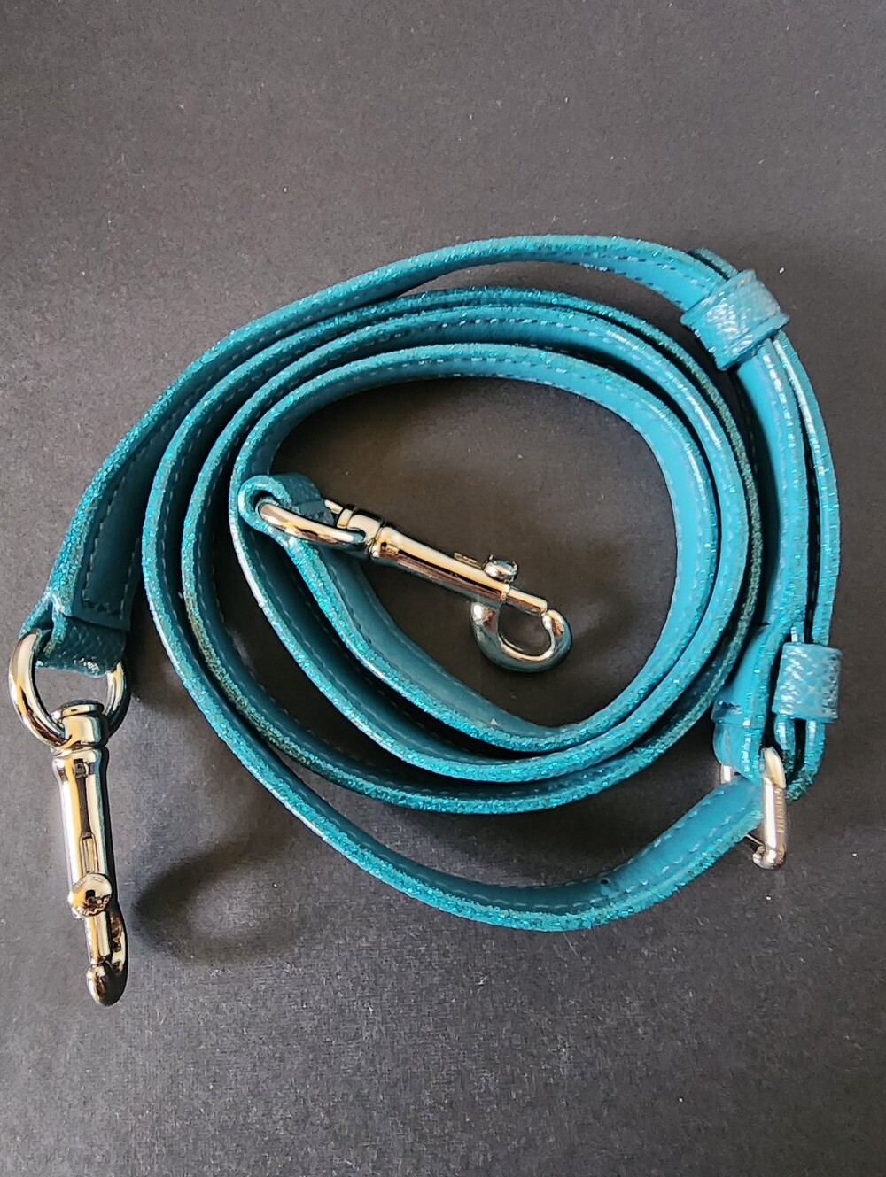 Coach Christie Carryall Strap, Dark Teal With Glitter, EUC - Picture 1 of 8